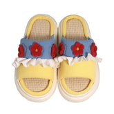 Pantuflas de crochet estilo cottagecore